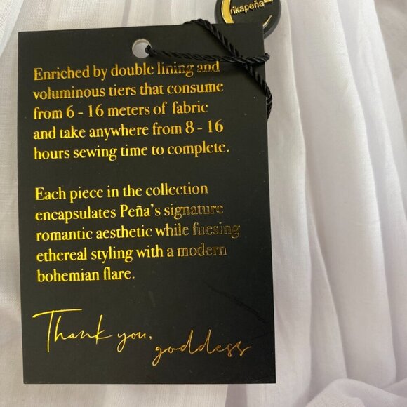 Erika Pena Dress White Orchid Dress with Belt - Picture 14 of 15